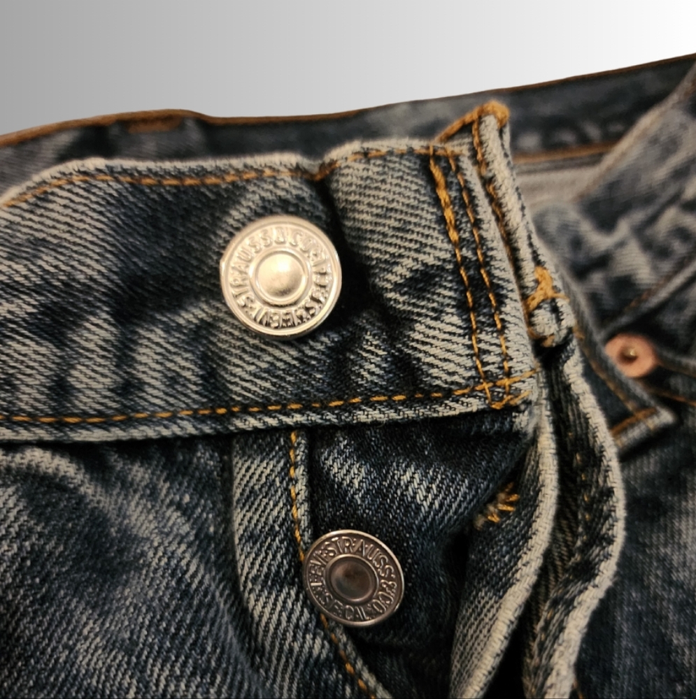 Vintage x 2000s “made in Mexico” 501 Levis Red Tab Indigo Blue Jean - Picture 7 of 12